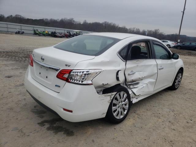 3N1AB7AP0EL664959 - 2014 NISSAN SENTRA S WHITE photo 3