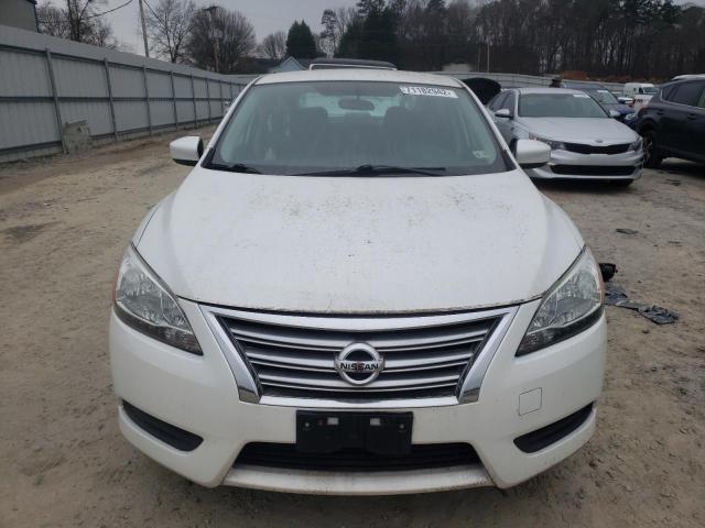 3N1AB7AP0EL664959 - 2014 NISSAN SENTRA S WHITE photo 5