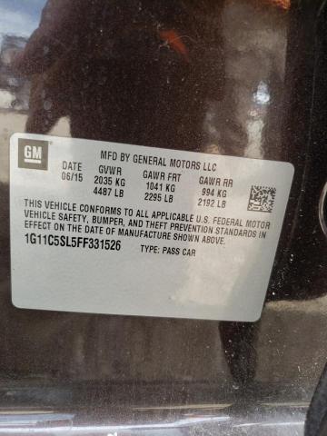 1G11C5SL5FF331526 - 2015 CHEVROLET MALIBU 1LT PURPLE photo 12