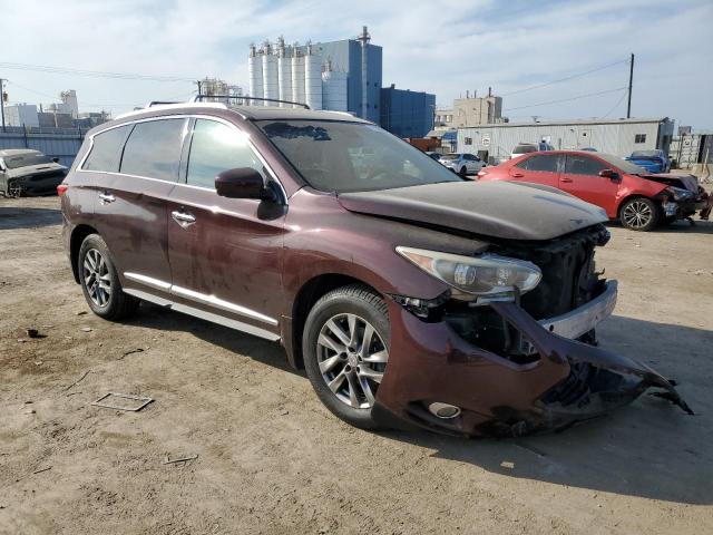 5N1AL0MM8FC506753 - 2015 INFINITI QX60 BURGUNDY photo 4