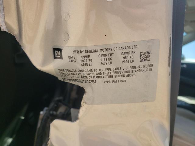 2G1WF5E38C1294354 - 2012 CHEVROLET IMPALA LS GOLD photo 12