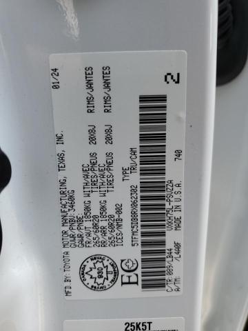 5TFMC5DB8RX062302 - 2024 TOYOTA TUNDRA CREWMAX PLATINUM თეთრი ფოტო 12