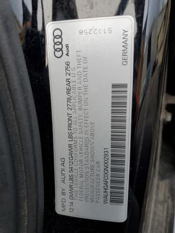 WAUHGAFC0GN002931 - 2016 AUDI A6 PRESTIGE Negro foto 13