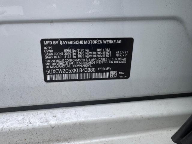 5UXCW2C5XKLB43880 - 2019 BMW X7 XDRIVE40I WHITE photo 13