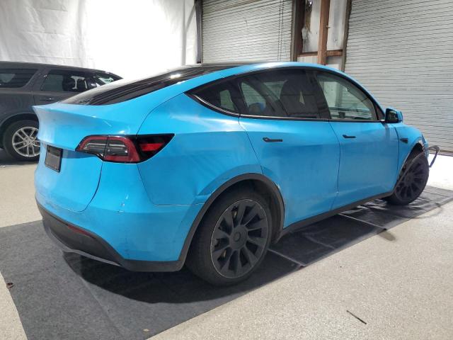 7SAYGAEE1NF360981 - 2022 TESLA MODEL Y BLUE photo 3