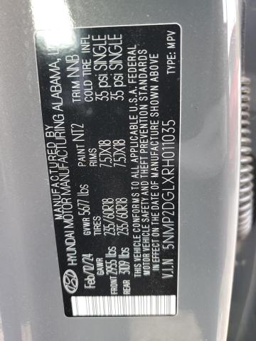 5NMP2DGLXRH011035 - 2024 HYUNDAI SANTA FE SEL Boz foto 13