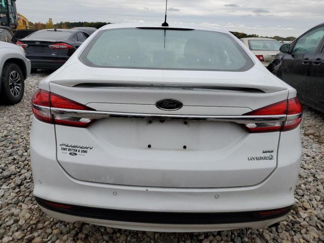 3FA6P0LU3HR162758 - 2017 FORD FUSION SE HYBRID WHITE photo 6