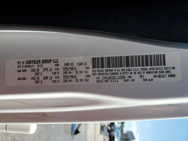 1C4HJWEG3EL123399 - 2014 JEEP WRANGLER U SAHARA WHITE photo 13