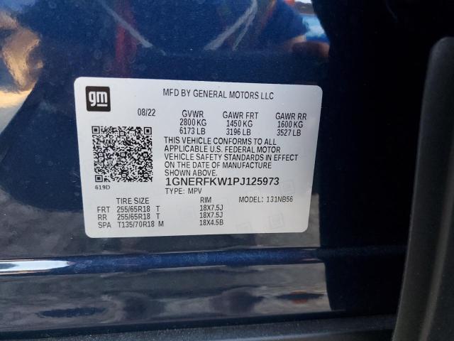 1GNERFKW1PJ125973 - 2023 CHEVROLET TRAVERSE LS BLUE photo 13