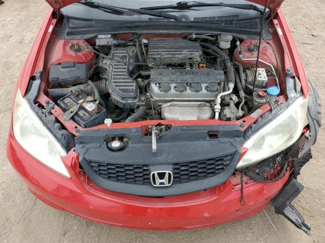 1HGEM22945L066754 - 2005 HONDA CIVIC EX RED photo 11