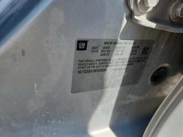 1G11C5SA1DF239504 - 2013 CHEVROLET MALIBU 1LT SILVER photo 12