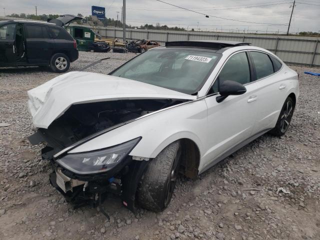 5NPEJ4J21MH112597 - 2021 HYUNDAI SONATA SEL PLUS WHITE photo 1