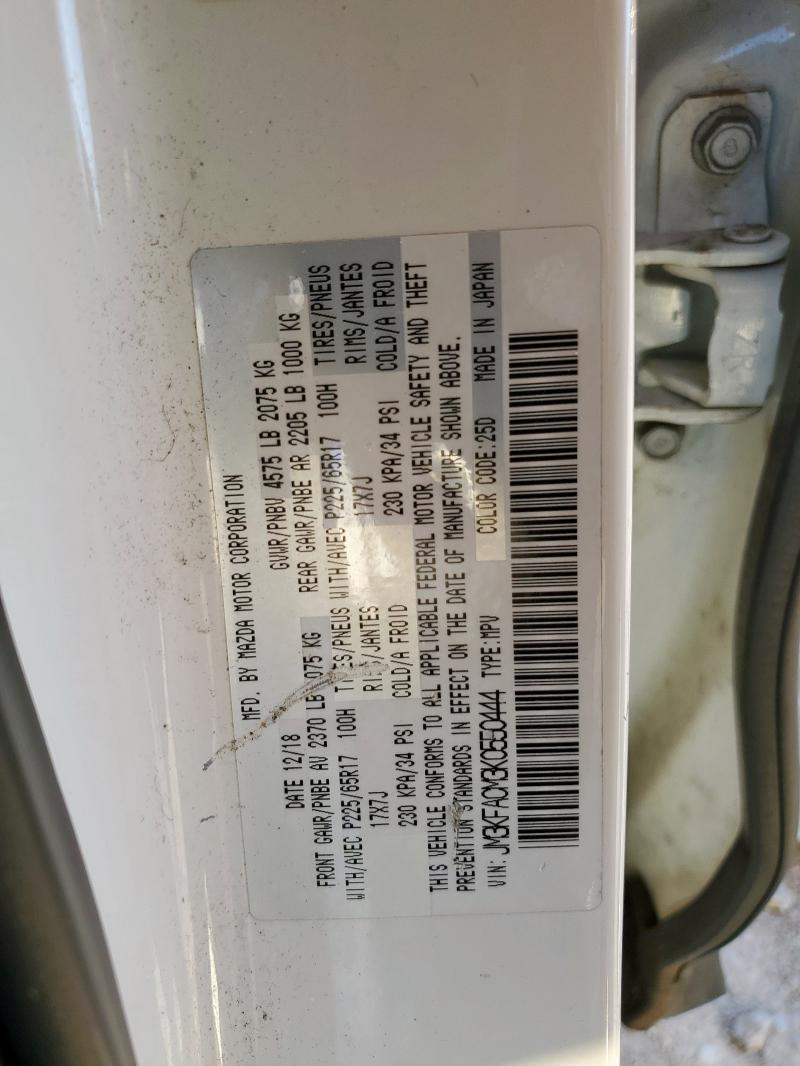 JM3KFACM3K0550444 - 2019 MAZDA CX-5 TOURING WHITE photo 13