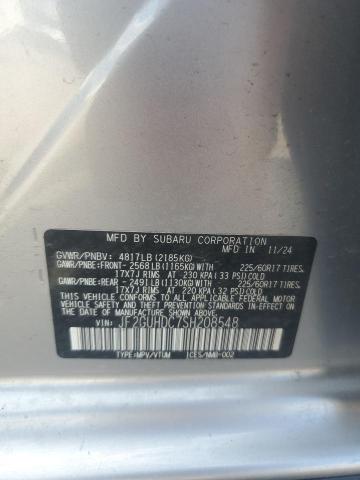 JF2GUHDC7SH208548 - 2025 SUBARU CROSSTREK PREMIUM ვერცხლისფერი ფოტო 13