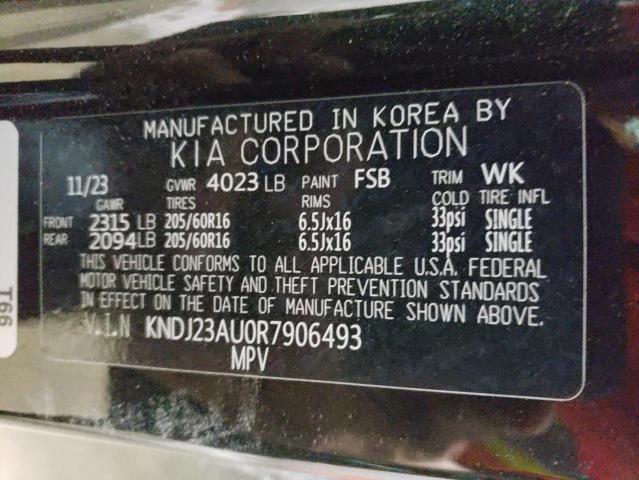 KNDJ23AU0R7906493 - 2024 KIA SOUL LX BLACK photo 14