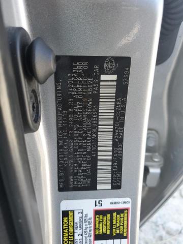 4T1C11AK9LU896954 - 2020 TOYOTA CAMRY LE SILVER photo 12