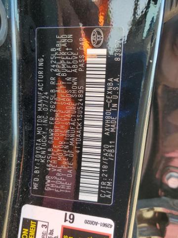 4T1DAACK1SU524895 - 2025 TOYOTA CAMRY XSE BLACK photo 13