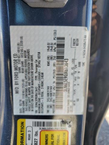 3LN6L5E90JR613643 - 2018 LINCOLN MKZ RESERVE ლურჯი ფოტო 13