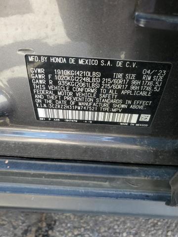 3CZRZ2H31PM747521 - 2023 HONDA HR-V LX 灰色 照片 13