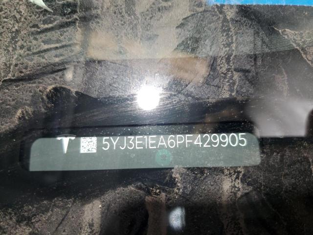 5YJ3E1EA6PF429905 - 2023 TESLA MODEL 3 GRAY photo 12