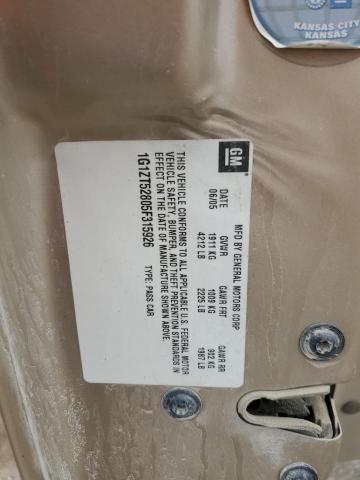 1G1ZT52805F315926 - 2005 CHEVROLET MALIBU LS GOLD photo 12