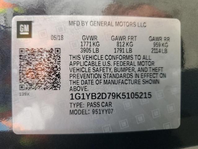 1G1YB2D79K5105215 - 2019 CHEVROLET CORVETTE STINGRAY 1LT GRAY photo 12