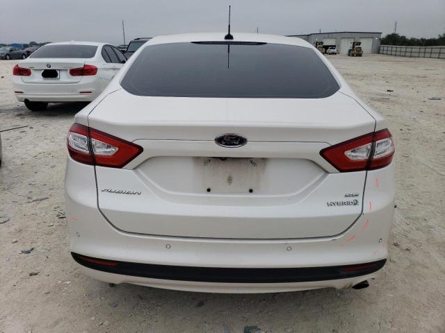 3FA6P0LU7GR404269 - 2016 FORD FUSION SE HYBRID WHITE photo 6