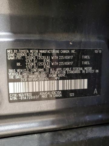 2T3F1RFV6KC059164 - 2019 TOYOTA RAV4 LE 石墨色 照片 14