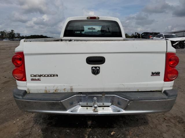 1D7HW42N56S704750 - 2006 DODGE DAKOTA SLT WHITE photo 6