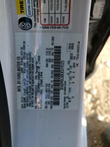 3FADP0L30CR319525 - 2012 FORD FUSION HYBRID WHITE photo 12