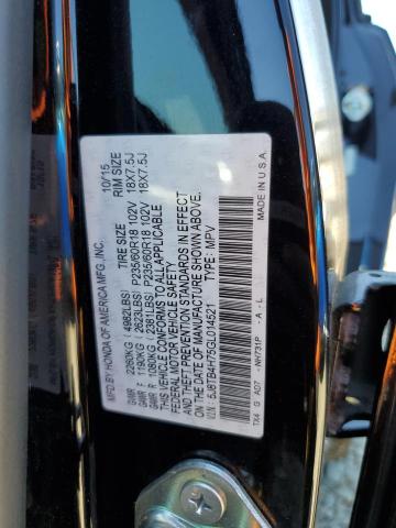5J8TB4H75GL014521 - 2016 ACURA RDX ADVANCE BLACK photo 14