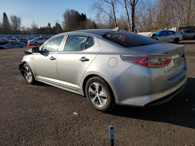 KNAGM4AD2E5069887 - 2014 KIA OPTIMA HYBRID SILVER photo 2