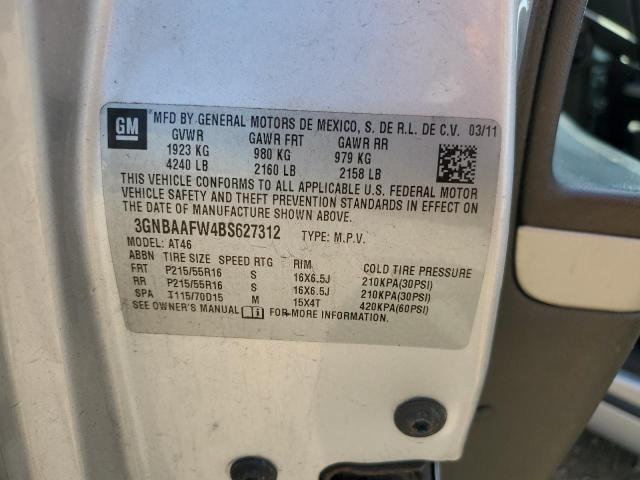 3GNBAAFW4BS627312 - 2011 CHEVROLET HHR LS SILVER photo 12