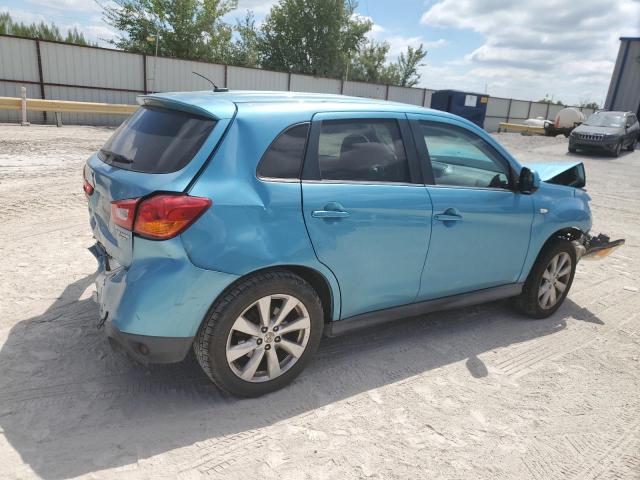 4A4AP4AU7EE015476 - 2014 MITSUBISHI OUTLANDER SE BLUE photo 3