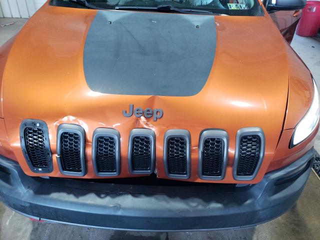 1C4PJMBS2FW757327 - 2015 JEEP CHEROKEE TRAILHAWK ORANGE photo 12
