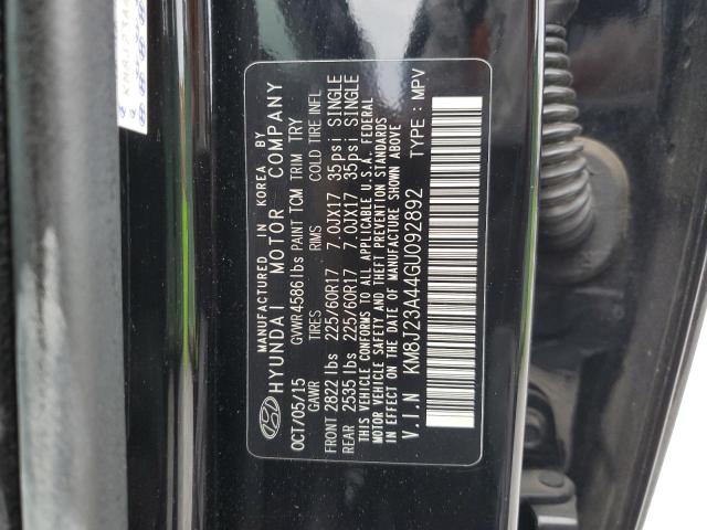 KM8J23A44GU092892 - 2016 HYUNDAI TUCSON SE BLACK photo 12