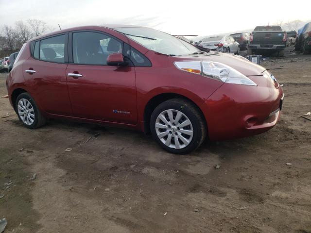 1N4AZ0CP9FC307621 - 2015 NISSAN LEAF S RED photo 4