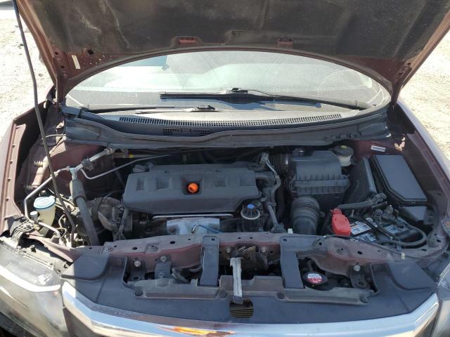 19XFB2F97CE076042 - 2012 HONDA CIVIC EXL ბურგუნდია ფოტო 11