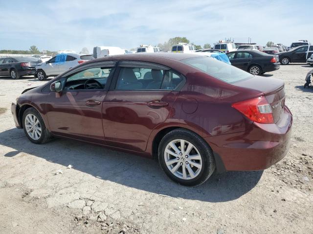19XFB2F97CE076042 - 2012 HONDA CIVIC EXL ბურგუნდია ფოტო 2