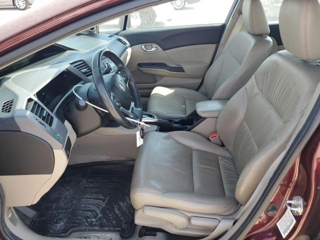 19XFB2F97CE076042 - 2012 HONDA CIVIC EXL ბურგუნდია ფოტო 7
