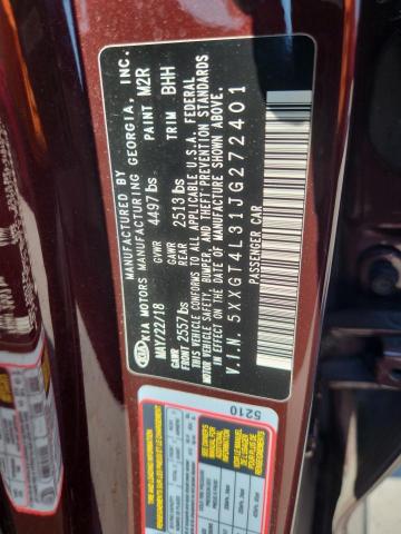 5XXGT4L31JG272401 - 2018 KIA OPTIMA LX Bordo foto 12