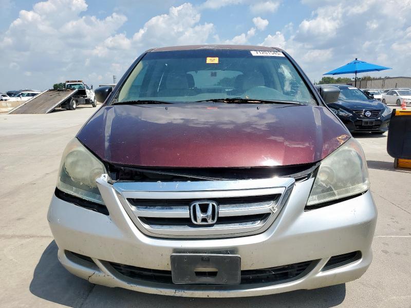 5FNRL38298B043612 - 2008 HONDA ODYSSEY LX BURGUNDY photo 5