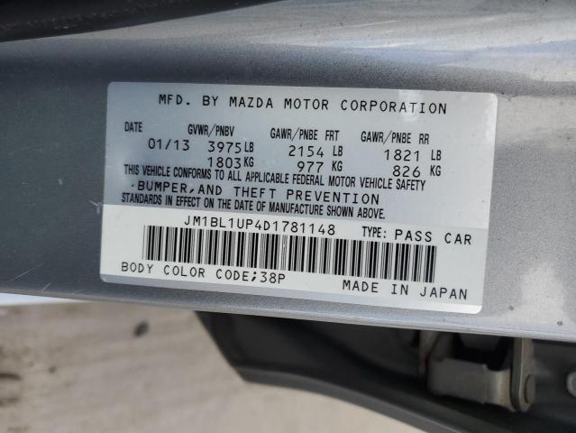 JM1BL1UP4D1781148 - 2013 MAZDA 3 I SILVER photo 12