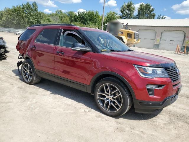 1FM5K8GT8KGA54599 - 2019 FORD EXPLORER SPORT Բորդո լուսանկար 4
