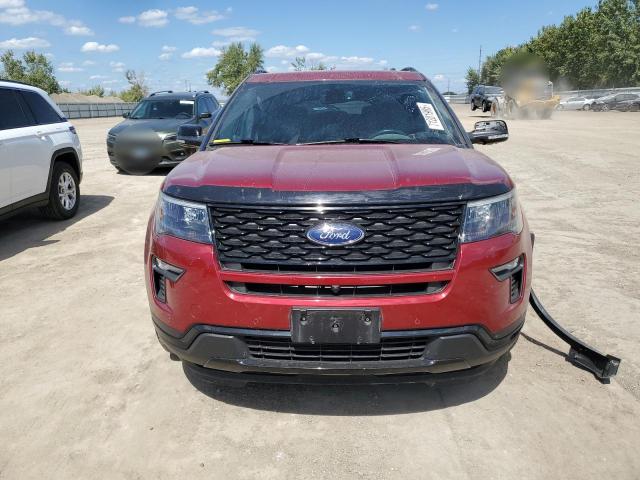 1FM5K8GT8KGA54599 - 2019 FORD EXPLORER SPORT Բորդո լուսանկար 5