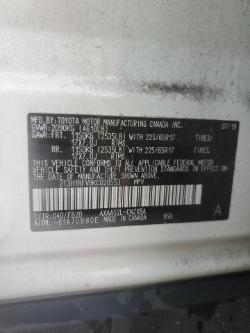 2T3H1RFV8KC020553 - 2019 TOYOTA RAV4 LE WHITE photo 14