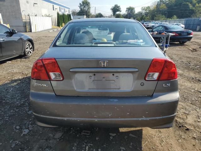 2HGES16544H640613 - 2004 HONDA CIVIC LX GRAY photo 6