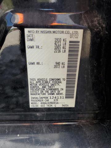 1N4AL3AP4DC124131 - 2013 NISSAN ALTIMA 2.5 BLACK photo 12