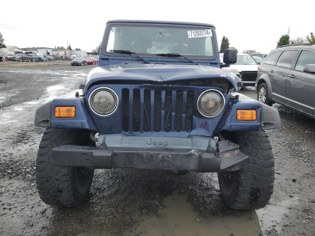 1J4FA49S83P336181 - 2003 JEEP WRANGLER / SPORT BLUE photo 5