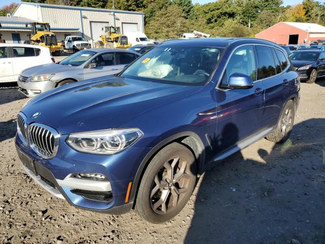 5UXTY5C02M9F61513 - 2021 BMW X3 XDRIVE30I BLUE photo 1